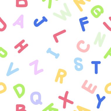 El yazısı doodle İngilizce alfabe düzeni