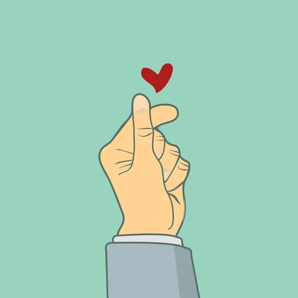 Şirin Işareti Mini Kalp Eller — Stok Vektör