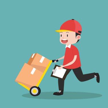 Teslimatçı teslim cart ile