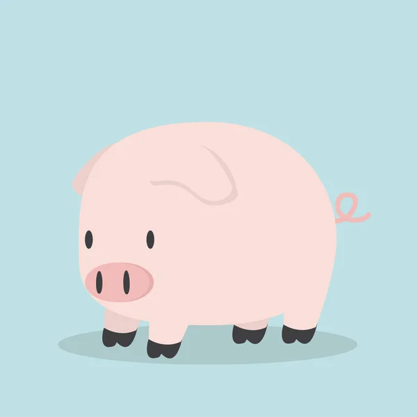 Mignon Petit Cochon Dessin Animé — Image vectorielle