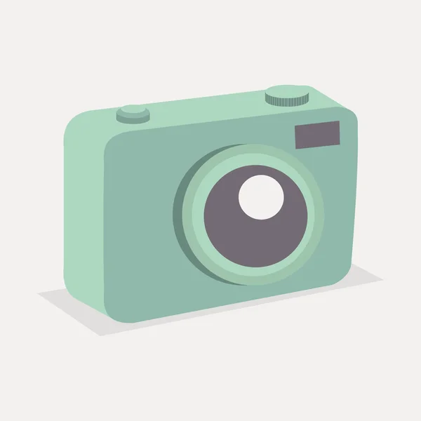 Caméra Pastel Verte Rétro — Image vectorielle