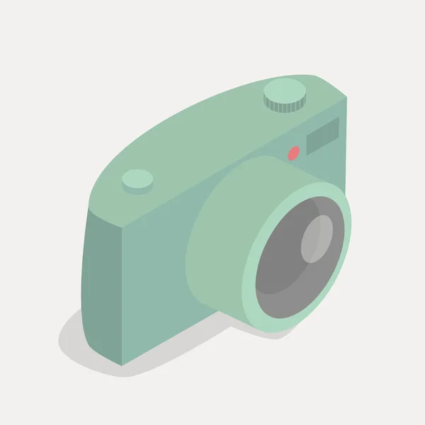 Retro Green Pastel Camera Icon — Stock Vector