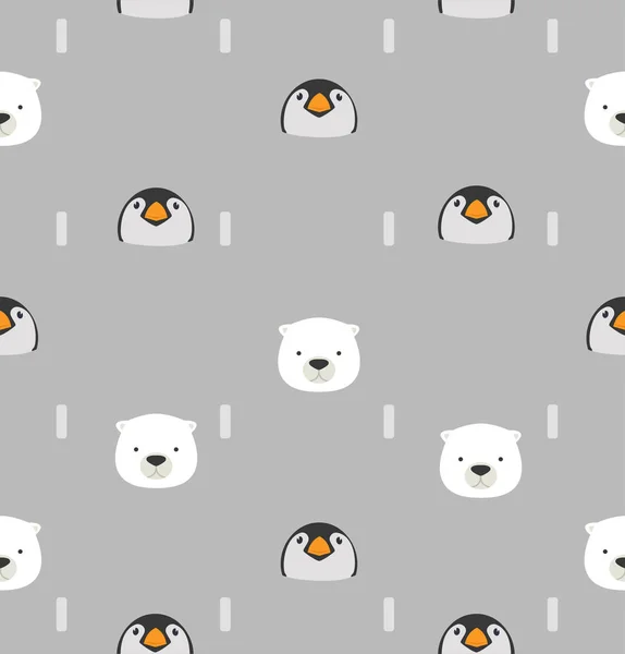 Bébé Pingouin Motif Ours — Image vectorielle