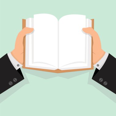 işadamı eller açık kitap