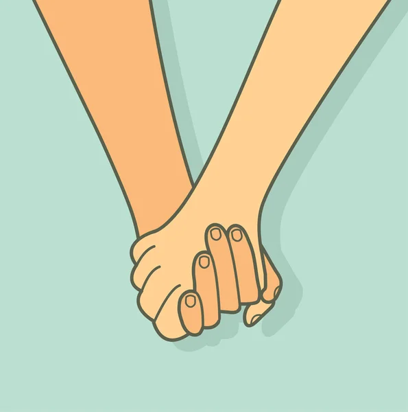 Holding Hands Promise Sign — Stock Vector