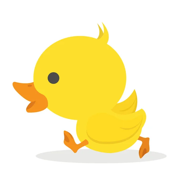Niedliche Kleine Gelbe Ente — Stockvektor