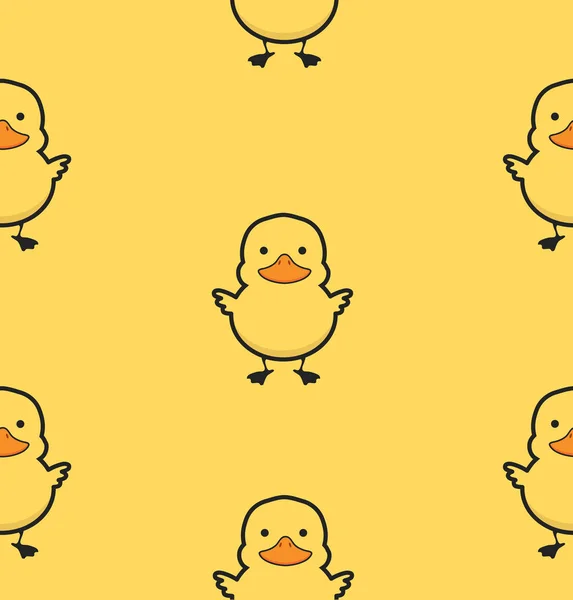 黄色鸭无样品图案 — 图库矢量图片