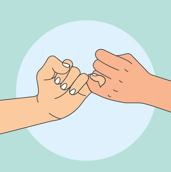 Hand Holding Promise Vector — Stock Vector