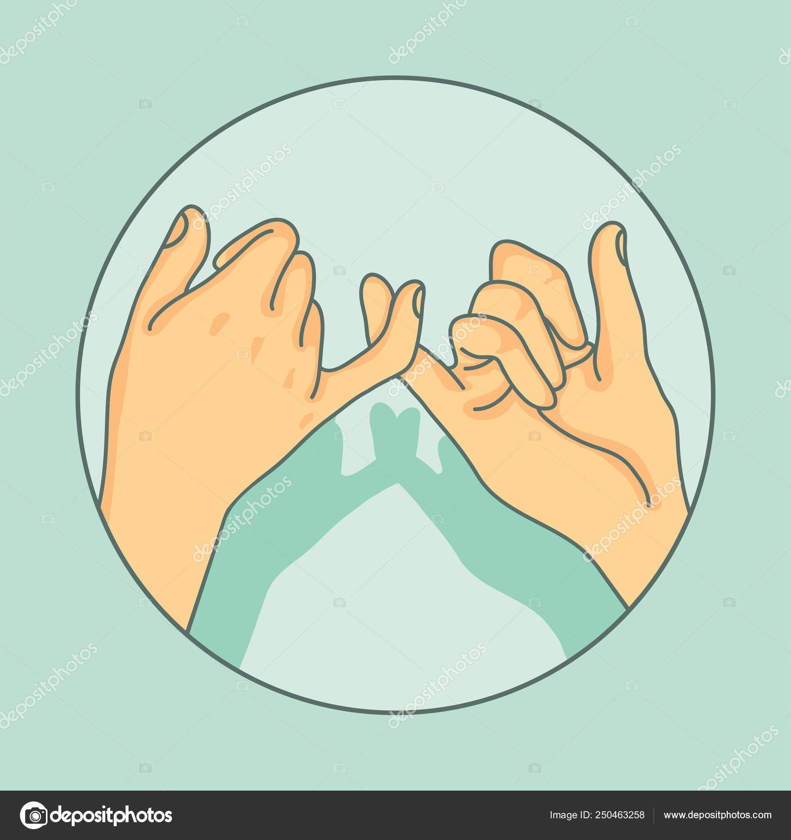 Pinky Promise Hands Concept Stock Vector by