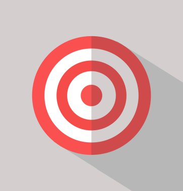 Traget kırmızı simge vektör