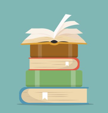 book of Stacks in flat design