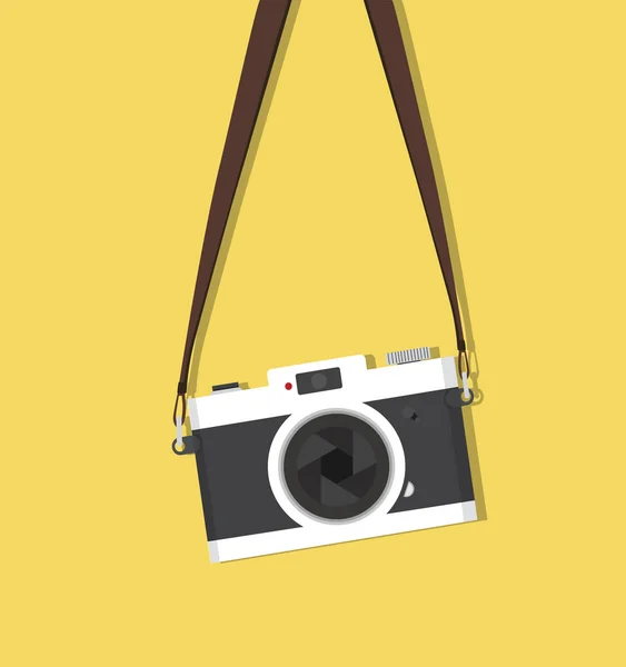 Hanging Vintage Camera Strap — Stock Vector