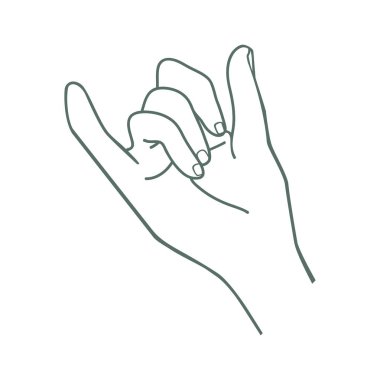 küçük parmak bir söz simgesi yapma