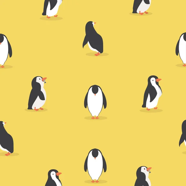 Симпатичные Персонажи Пингвинов Разных Позах — стоковый вектор