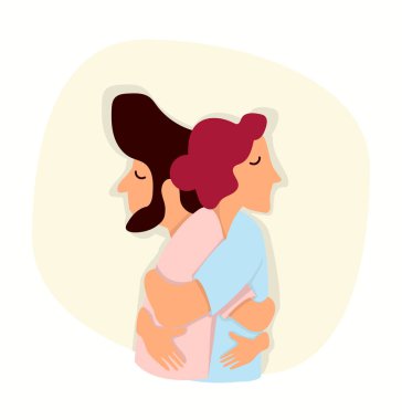 aşık erkek ve womanl sarılma çift