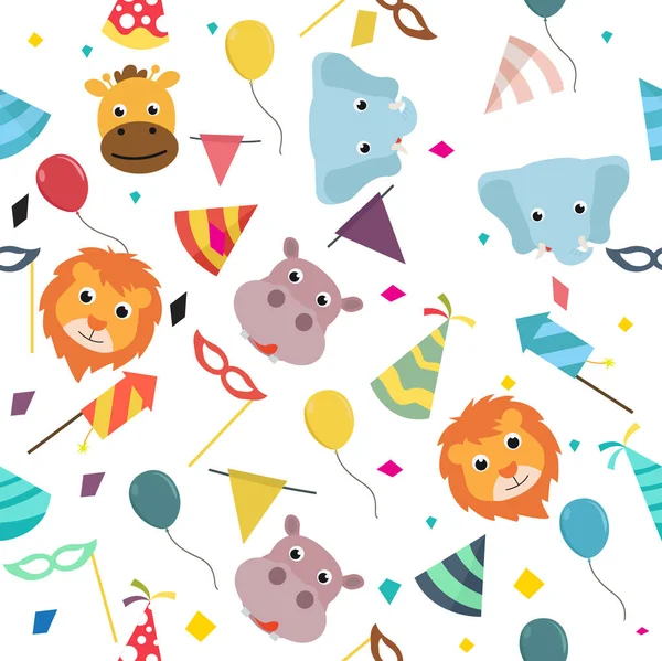 Animaux Carnaval Motif Fête Coloré — Image vectorielle