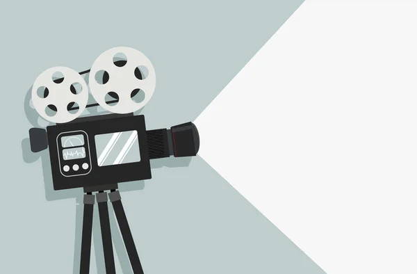 Retro Cinema Film Camera Vector Achtergrond — Stockvector