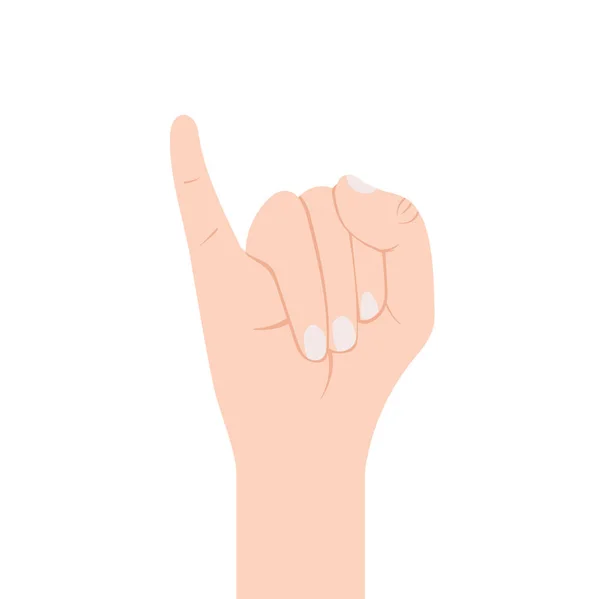 ジェスチャーの概念を作る小さな指 — ストックベクタ