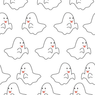 Dil vektör çizim desenli hayalet simgesi