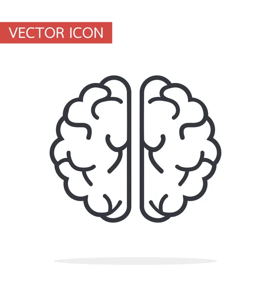 Icono Del Cerebro Creativo Vector Plano — Vector de stock