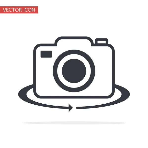 Icono Interruptor Símbolo Cámara Vectorial Estilo Plano — Vector de stock