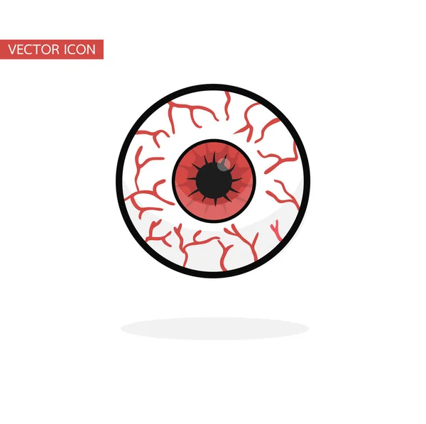 Vetor Globo Ocular Sangue Vermelho — Vetor de Stock