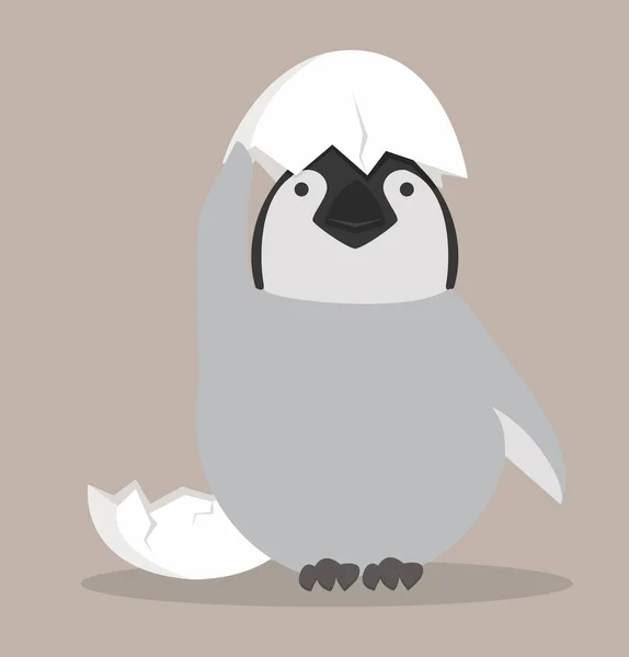 Baby Pinguin Schlüpfte Vektor — Stockvektor