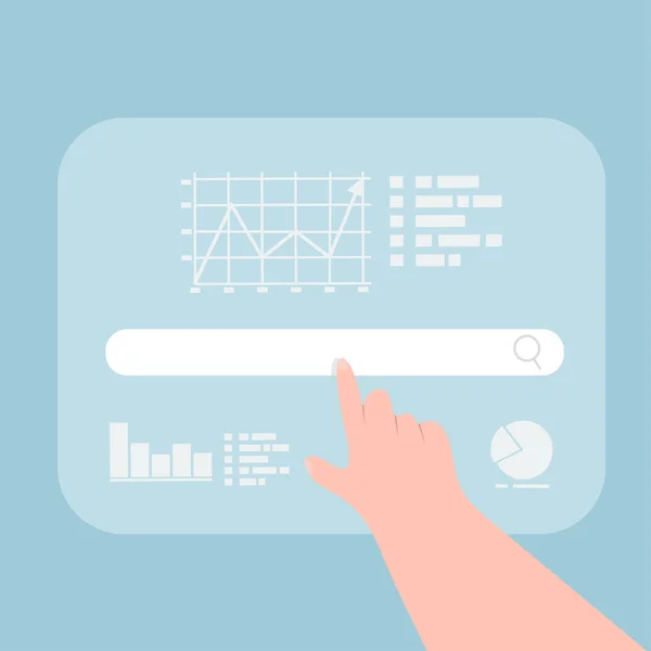 Concepto Mano Con Pantalla Virtual Digital — Archivo Imágenes Vectoriales