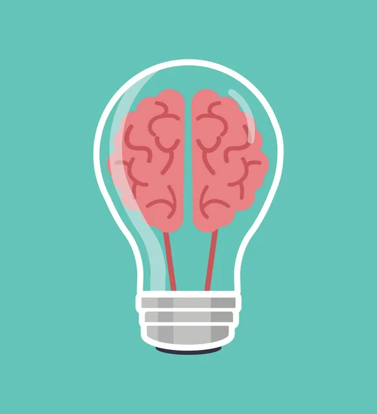 Vecteur Créatif Ampoule Cérébrale — Image vectorielle