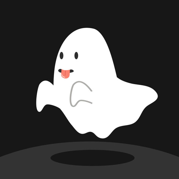 Ghost with tongue vector illustration