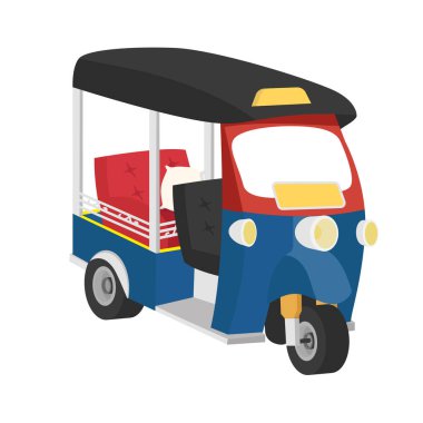 Tri motorsiklet Tuk Tuk Tayland 'ın Bangkok şehrinde