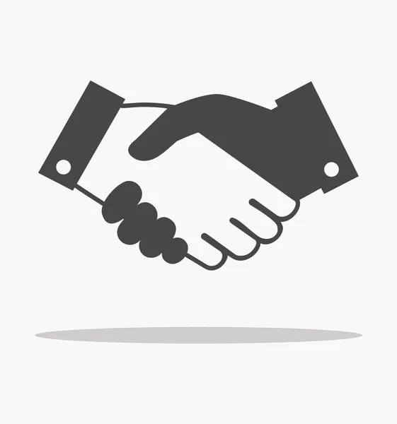 Geschäftsleute Handschlag Vereinbarung Vektorsymbol — Stockvektor