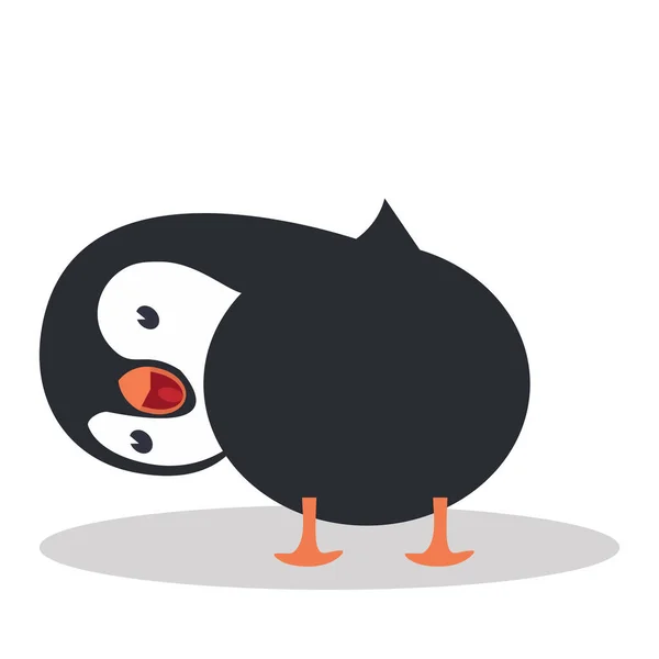 Пінгвін Стоїть Спиною — стоковий вектор