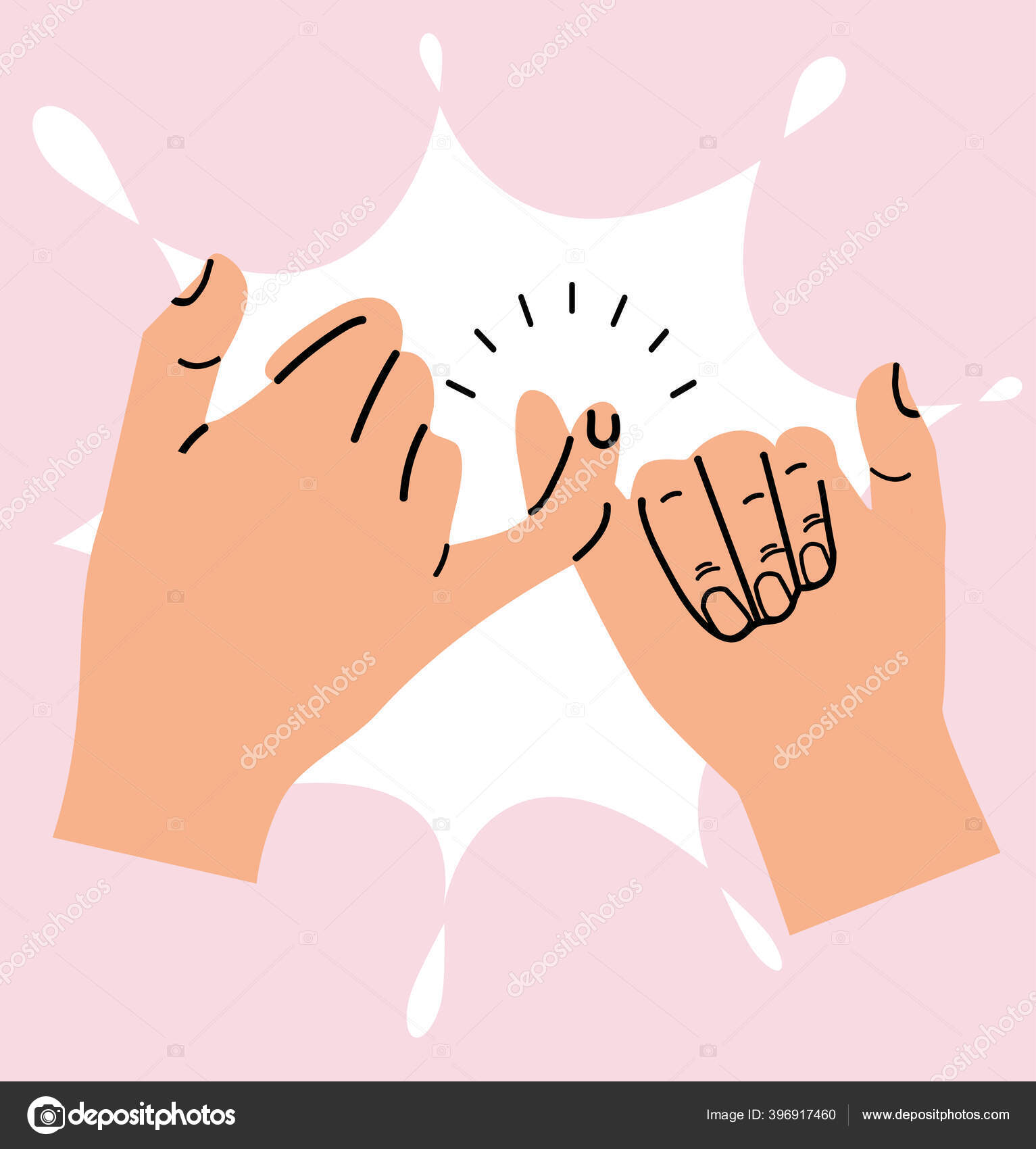 Hände Die Pinky Schwören Versprechen Konzept Stock-Vektorbild von  ©focus_bell@hotmail.co.th 396917460, image size:1533x1700