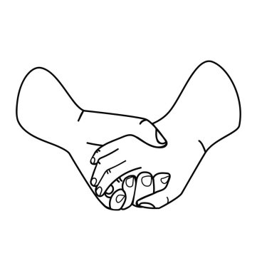 İnsan elleri umut vaad eden ana hatları tutar