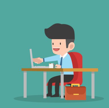 İş adamı el sıkışma anlaşması online