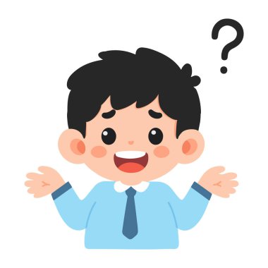 Soru İşaretli Kafası Karışık Bir Adamın Çizimi