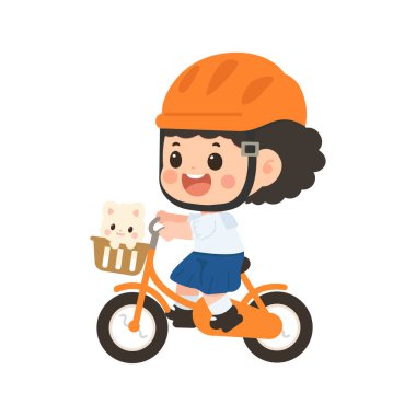 Pet 'le Bisiklete Binen Çocuk' un okula gidişinin resmi 