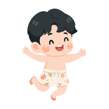 Kollarını açmış, gülümseyen bir çocuk.