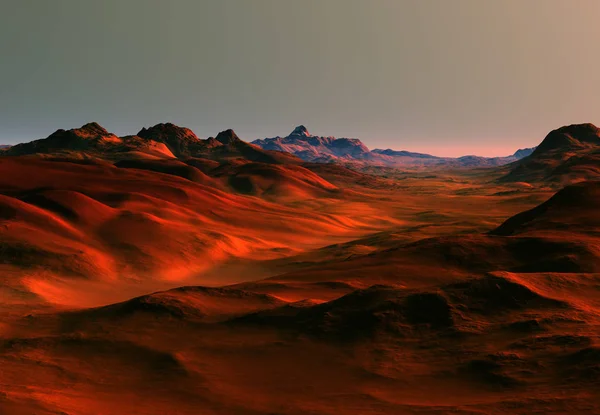 Красный Пустынный Ландшафт — стоковое фото