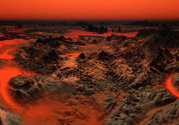 Красный Пустынный Ландшафт — стоковое фото