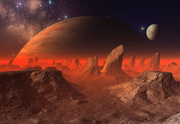 3D-рендеринг чужеродных ландшафтов
