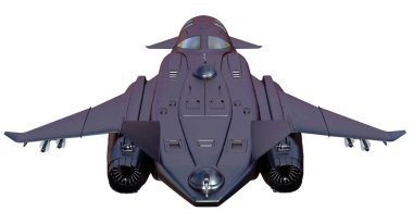 3d Rendered Fütüristik Uçak Beyaz Arka Plan Üzerine İzole - 3d İllüstrasyon