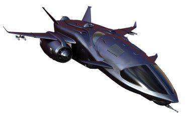 3d Rendered Fütüristik Uçak Beyaz Arka Plan Üzerine İzole - 3d İllüstrasyon