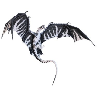 Beyaz arka plan üzerinde Izole 3D render Fantasy Dragon-3D Illüstrasyon