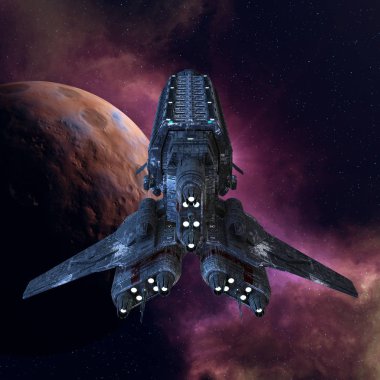 3D Illustration-uzay arka planda Fantasy uzay alanı render