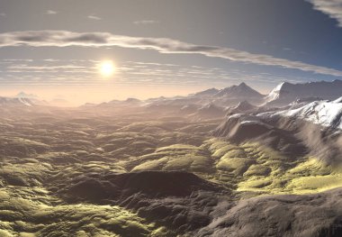 3D Yapılandırılmış Fantezi Çöl Manzarası - 3D Görüntü