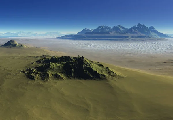 Yapılandırılmış Fantezi Çöl Manzarası Görüntü — Stok fotoğraf