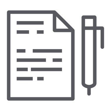 Quiz satırı simgesi, okul ve eğitim, sınav işareti vektör grafikleri, Doğrusal model beyaz bir arka planda eps 10.