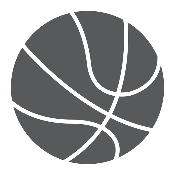 Basket ball glyph ikon, sport och spel, spela tecken vektorgrafik, ett fast mönster på en vit bakgrund, eps 10. — Stock vektor